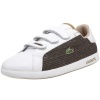 Lacoste Men's Prep Plaid Sneaker,White/Brown,11 M