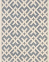Safavieh CY6915-233-3 Courtyard Collection Blue and Ivory Indoor/Outdoor Area Rug, 2-Feet 7-Inch by 5-Feet