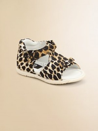 Bold leopard spots are sure to get those little feet noticed.Cotton twill upperGrip-tape close ankle strapGoatskin leather footbed and liningNon-slip soleImported Bold leopard spots are sure to get those little feet noticed.Cotton twill upperGrip-tape close ankle strapGoatskin leather footbed and liningNon-slip soleImported