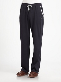 This cotton loungewear essential exudes superior quality and craftsmanship, shaped in remarkably soft, lightweight cotton with signature logo detail at the hip.Drawstring waistSide slash pocketsInseam, about 32CottonMachine washImported This cotton loungewear essential exudes superior quality and craftsmanship, shaped in remarkably soft, lightweight cotton with signature logo detail at the hip.Drawstring waistSide slash pocketsInseam, about 32CottonMachine washImported