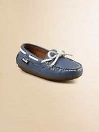 Comfortable classics she'll slip on and go, crafted of supple nubuck with adjustable bow across the vamp.Nubuck leather upper Pigskin leather lining Padded insole Rubber sole Imported Comfortable classics she'll slip on and go, crafted of supple nubuck with adjustable bow across the vamp.Nubuck leather upper Pigskin leather lining Padded insole Rubber sole Imported