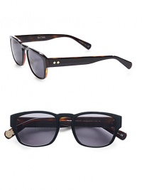 Vintage-inspired, handcrafted of substantial acetate with retro-styled keyhole bridge. Available in onyx with grey gradient lens.100% UV ProtectionImported Vintage-inspired, handcrafted of substantial acetate with retro-styled keyhole bridge. Available in onyx with grey gradient lens.100% UV ProtectionImported