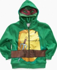 Turtle power! He can mutate into a turtle with this radical Raphael Teenage Mutant Ninja Turtle hoodie. Turtle power! He can mutate into a turtle with this radical Raphael Teenage Mutant Ninja Turtle hoodie.