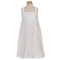 Isobella and Chloe Little Girls Cute White Bow Dress 6X Isobella and Chloe Little Girls Cute White Bow Dress 6X