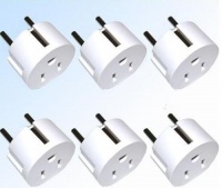 Heavy Duty Grounded USA American To European German Schuko Outlet Plug Adapter - 6 Pack Heavy Duty Grounded USA American To European German Schuko Outlet Plug Adapter - 6 Pack