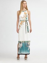 A spellbinding floral print lends whimsy to this maxi dress with a waist-accentuating, self-tie belt.Round neckSleevelessSelf-tie beltSide slitsConcealed back zipperAbout 41 from natural waistViscoseDry cleanImported Model shown is 5'10½ (179cm) wearing US size Small. A spellbinding floral print lends whimsy to this maxi dress with a waist-accentuating, self-tie belt.Round neckSleevelessSelf-tie beltSide slitsConcealed back zipperAbout 41 from natural waistViscoseDry cleanImported Model shown is 5'10½ (179cm) wearing US size Small.
