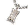 925 Silver & Diamond Contemporary-Style Pendant with 18k Gold Accents (0.44ctw)