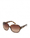 Tory Burch Women's Logo Temple Sunglasses, Tortoise