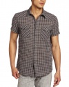 Kenneth Cole Men's Western Crinkle Check Shirt