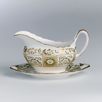Royal Crown Derby has produced only the finest English bone china for over 250 years. Derby Panel Green is adorned with intricate green and gold floral designs that feel fresh, rich, and timeless. Royal Crown Derby has produced only the finest English bone china for over 250 years. Derby Panel Green is adorned with intricate green and gold floral designs that feel fresh, rich, and timeless.