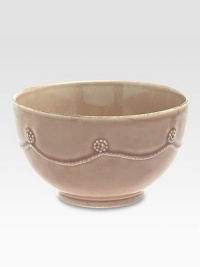 A beautiful stoneware bowl is crafted in Portugal with elegant curves that bring rustic detail and irresistibly romantic European charm to a dinner or party. From the Berry & Thread CollectionCeramic stoneware3½H X 6 diam.Dishwasher- & microwave-safeImported