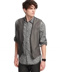 It's time to in-vest in something edgy this spring with this hip layer from Bar III. It's time to in-vest in something edgy this spring with this hip layer from Bar III.