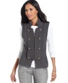 Mix the military-inspired trend into your wardrobe with a chic sweater vest from Style&co.