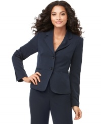 The blazer gets a feminine touch in this look from Charter Club! A peplum waist and slim silhouette offer professional polish to anything from pencil skirts to trousers! The blazer gets a feminine touch in this look from Charter Club! A peplum waist and slim silhouette offer professional polish to anything from pencil skirts to trousers!