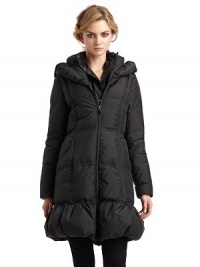 THE LOOKDramatic portrait collarFront snap and zip closureLong sleevesDual hand pocketsRuffle hemTHE FITAbout 36 from shoulder to hemTHE MATERIALShell: polyesterFill: down/waterfowl feathersFully linedCARE & ORIGINMachine washImportedModel shown is 5'10 (177cm) wearing US size Small. THE LOOKDramatic portrait collarFront snap and zip closureLong sleevesDual hand pocketsRuffle hemTHE FITAbout 36 from shoulder to hemTHE MATERIALShell: polyesterFill: down/waterfowl feathersFully linedCARE & ORIGINMachine washImportedModel shown is 5'10 (177cm) wearing US size Small.