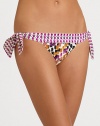 EXCLUSIVELY AT SAKS. The quintessential mix of bold prints, flattering self-tie sides and a minimal back coverage fit creates an enviable swim design. Contrasting fold-over waistbandSide tiesMinimal back coverageFully lined82% polyamide/18% spandexHand washImported Please note: Bikini top sold separately. 