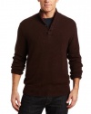Perry Ellis Men's Long Sleeve Button Up Sweater