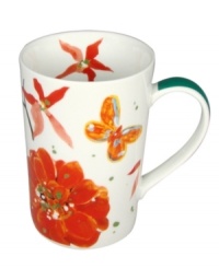 Style as much as set the table with the Lulu Petals mug. A canvas of durable white porcelain beholds cheerful flora and fauna with the bold whimsy of designer Lulu deKwiatkowski. Style as much as set the table with the Lulu Petals mug. A canvas of durable white porcelain beholds cheerful flora and fauna with the bold whimsy of designer Lulu deKwiatkowski.