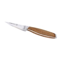 German stainless steel harmonizes with Asian teak wood on this superior set of knives from Schmidt Brothers for an aesthetically pleasing and exceptionally precise collection. German stainless steel harmonizes with Asian teak wood on this superior set of knives from Schmidt Brothers for an aesthetically pleasing and exceptionally precise collection.