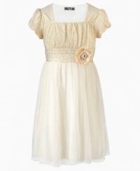 She'll love the breezy, lightweight feel of this dainty dress from Sequin Hearts. She'll love the breezy, lightweight feel of this dainty dress from Sequin Hearts.