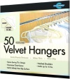 Closet Complete Ultra Thin No Slip Velvet Suit Hangers, IVORY Set of 50