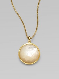 From the Rock Candy® Collection. A beautifully faceted dome of mother-of-pearl set in resplendent 18k gold on a chain link necklace. Mother-of-pearl18k goldLength, about 16 to 18 adjustablePendant size, about ¾ Lobster clasp closureImported From the Rock Candy® Collection. A beautifully faceted dome of mother-of-pearl set in resplendent 18k gold on a chain link necklace. Mother-of-pearl18k goldLength, about 16 to 18 adjustablePendant size, about ¾ Lobster clasp closureImported
