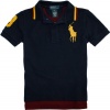 Polo Ralph Lauren Toddler Boy's Big Pony Color-Blocked Mesh Polo (4/4T, French Navy)