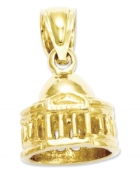Add this tiny icon for a symbolic touch to you look. This 3-dimensional Jefferson Memorial charm is crafted in solid, polished 14k gold. Chain not included. Approximate length: 6/10 inch. Approximate width: 4/10 inch. Add this tiny icon for a symbolic touch to you look. This 3-dimensional Jefferson Memorial charm is crafted in solid, polished 14k gold. Chain not included. Approximate length: 6/10 inch. Approximate width: 4/10 inch.
