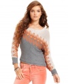 Fair Isle knit gets a modern makeover with this off-the-shoulder sweater by Free People -- a hot fall layering piece!