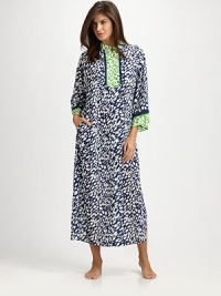 EXCLUSIVELY AT SAKS. Experience supreme comfort in this lightweight design with a dramatic abstract print. Mandarin collarHalfway zip closureThree-quarter kimono sleevesContrast trim at neckline and cuffsSide slitsAbout 53 from shoulder to hemPolyesterMachine washMade in China EXCLUSIVELY AT SAKS. Experience supreme comfort in this lightweight design with a dramatic abstract print. Mandarin collarHalfway zip closureThree-quarter kimono sleevesContrast trim at neckline and cuffsSide slitsAbout 53 from shoulder to hemPolyesterMachine washMade in China