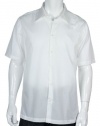 Via Europa Shirt, Short Sleeved Button Down WHITE L