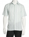 Via Europa Striped White Pure Camp Shirt