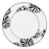 First at Bloomingdale's. These bold black and white patterns are made to mix and match. Choose five-piece place settings in floral Dogwood Point, banded Nag's Head or striped Pinney's Beach. Dogwood Point shown here.