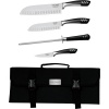 Top Chef by Master Cutlery 5-Piece Chef Basic Knife Set with Nylon Carrying Case