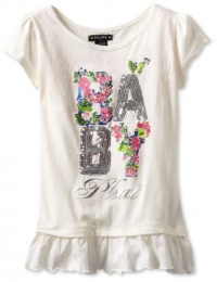 Baby Phat Girl's Tunic With Ruffles And Sequins, Cream, Medium Baby Phat Girl's Tunic With Ruffles And Sequins, Cream, Medium