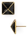 Exude that certain insouciant kate spade new york cool in this pair of shapely pyramid stud earrings, crafted of gold-plated metal.
