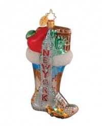 Christopher Radko NYC New York City Sock Christmas Ornament Christopher Radko NYC New York City Sock Christmas Ornament