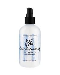 An all-around setting spray with plenty of structure; moderate hold. Lifts and holds all hair types (thick, thin or otherwise). Gives fine hair extra oomph. Use it for blow-drying, setting, protecting from heat, adding volume, lifting, controlling, and finishing any style.Usage: Spray onto wet or damp hair. Layer over Prep or Tonic Lotion for the ultimate blow-dry. Mist all over for a set-ready finish. Use anytime; after Prep or Tonic Lotion and before heated tools (or any sort of setting). Pair with Thickening Shampoo and Conditioner for a little more heft. Product Recipe: 1. Layer Thickening Hairspray on top of Prep for volume with medium hold. 2. Layer Thickening Hairspray under Leave In Conditioner for moisture, smoothness and shine. 3. Layer Thickening Hairspray on top of Straight for volume, hold, and a smooth finish. An all-around setting spray with plenty of structure; moderate hold. Lifts and holds all hair types (thick, thin or otherwise). Gives fine hair extra oomph. Use it for blow-drying, setting, protecting from heat, adding volume, lifting, controlling, and finishing any style.Usage: Spray onto wet or damp hair. Layer over Prep or Tonic Lotion for the ultimate blow-dry. Mist all over for a set-ready finish. Use anytime; after Prep or Tonic Lotion and before heated tools (or any sort of setting). Pair with Thickening Shampoo and Conditioner for a little more heft. Product Recipe: 1. Layer Thickening Hairspray on top of Prep for volume with medium hold. 2. Layer Thickening Hairspray under Leave In Conditioner for moisture, smoothness and shine. 3. Layer Thickening Hairspray on top of Straight for volume, hold, and a smooth finish.