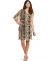 Eliza J Women's One Shoulder Snakeskin Dress