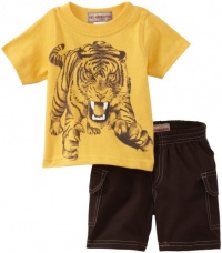 Kids Headquarters Baby-Boys Newborn Tiger Short Set, Orange, 6-9 Months Kids Headquarters Baby-Boys Newborn Tiger Short Set, Orange, 6-9 Months