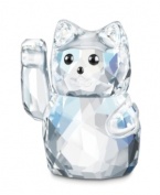 Hello, kitty. A lucky charm in Japan, this beckoning cat figurine can mean only good things in beautifully faceted Swarovski crystal. Cute for animal lovers, too.