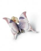 Butterfly garden. The fanciful A Moment's Rest figurine captures the quiet beauty of a butterfly in handcrafted Lladro porcelain.