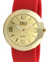 TKO ORLOGI Women's TK614-GRD Gold Slap Metal Red Watch