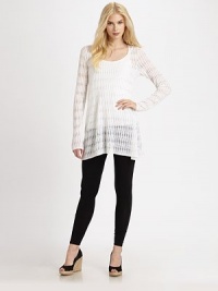 A lightweight, knit top featuring a gorgeous wave pattern that will inevitably turn heads. ScoopneckLong sleevesPull-on styleAbout 30 from shoulder to hem53% cotton/25% linen/22% nylonHand washImported of Italian fabric Model shown is 5'10 (177cm) wearing US size Small. A lightweight, knit top featuring a gorgeous wave pattern that will inevitably turn heads. ScoopneckLong sleevesPull-on styleAbout 30 from shoulder to hem53% cotton/25% linen/22% nylonHand washImported of Italian fabric Model shown is 5'10 (177cm) wearing US size Small.