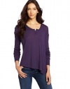 Wilt Women's Placket Twist Long Sleeve Tee