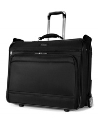 Tailored to the traveler's needs, this Samsonite garment bag is designed with a slender, streamlined shape that doesn't compromise capacity. Lightweight even when loaded, it holds hangers straight from your closet and keeps dressy accessories in great shape through your entire trip. 10-year limited warranty. Tailored to the traveler's needs, this Samsonite garment bag is designed with a slender, streamlined shape that doesn't compromise capacity. Lightweight even when loaded, it holds hangers straight from your closet and keeps dressy accessories in great shape through your entire trip. 10-year limited warranty.