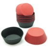 Freshware CB-304 12-Pack Round Silicone Reusable Baking Cup