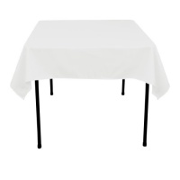 54 in. Square Polyester Tablecloth White 54 in. Square Polyester Tablecloth White