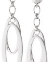 ELLE Jewelry Link Up Sterling Silver Double Oval Link Earrings