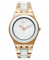 A ladylike timepiece from the Rose Pearl collection from Swatch.